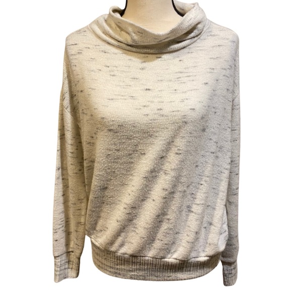 Anthropologie White Gray Turtleneck Sweater - Picture 1 of 10